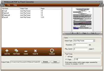 4Videosoft PDF to Flash Converter screenshot 2