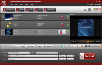 4Videosoft Sansa Video Converter screenshot