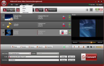 4Videosoft Sansa Video Converter screenshot 4