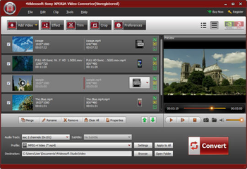 4Videosoft Sony XPERIA Video Converter screenshot