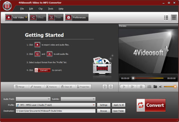 4Videosoft Video to MP3 Converter screenshot