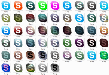 50 Skype dock icons screenshot