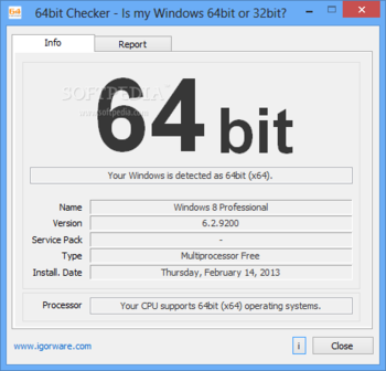 64bit Checker screenshot