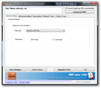 7-PDF Website Converter Portable screenshot