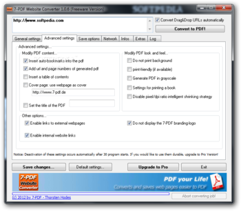 7-PDF Website Converter Portable screenshot 2