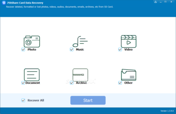 7thShare Card Data Recovery screenshot