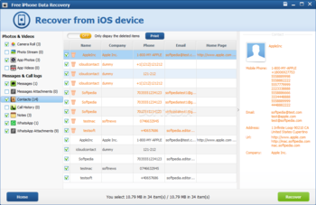 7thShare Free iPhone Data Recovery screenshot 6