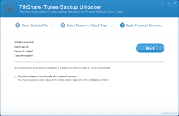 7thShare iTunes Backup Unlocker Pro screenshot 7