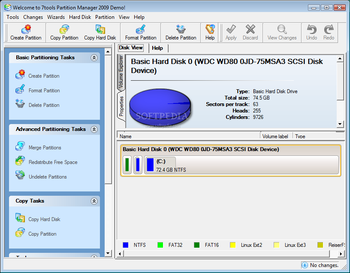 7tools Partition Manager screenshot