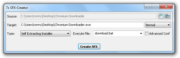 7z SFX-Creator screenshot