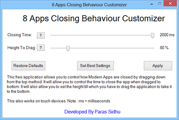 8 Apps Closing Behaviour Customizer screenshot