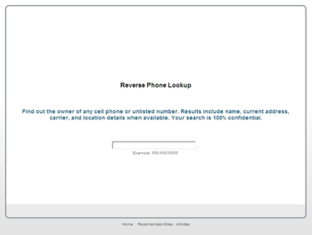800 Phone Number Reverse Lookup screenshot