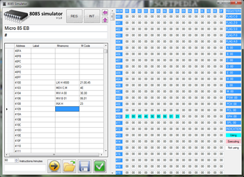 8085 Simulator screenshot 2