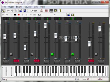 8Ã—2 VST mixer screenshot