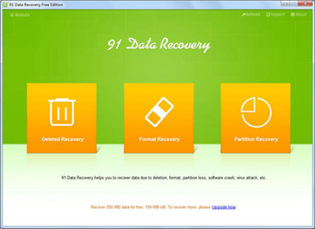 91 Data Recovery screenshot