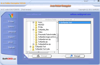 A-cc Folder Encryptor screenshot