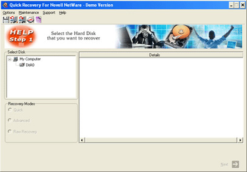 A Data Recovery Software- Q R Novell Netware screenshot