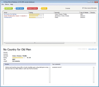 +A Easy Movie Database screenshot