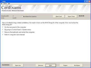 A+ Essentials Exam Simulator screenshot