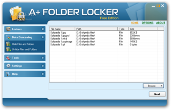 A+ Folder Locker Free Edition screenshot 6
