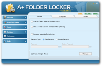 A+ Folder Locker Free Edition screenshot 7