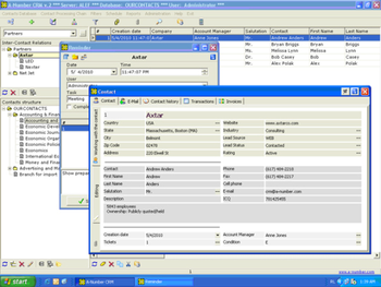 A-Number CRM screenshot