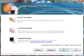 A-PDF AutoCAD to PDF screenshot