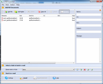A-PDF AutoMail screenshot