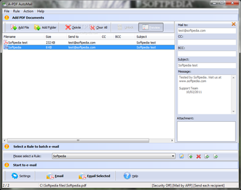 A-PDF AutoMail screenshot