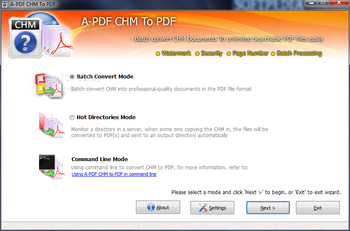 A-PDF CHM to PDF screenshot