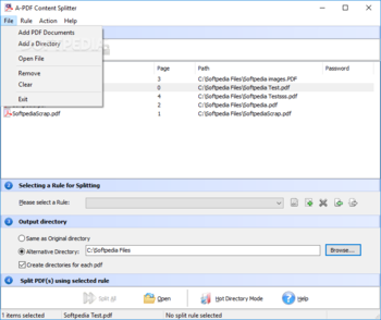 A-PDF Content Splitter screenshot 2