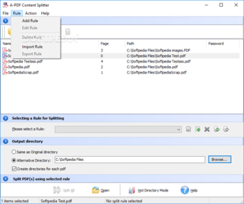 A-PDF Content Splitter screenshot 3