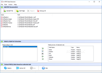 A-PDF Data Extractor screenshot
