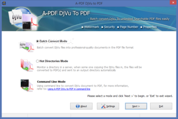 A-PDF DJVU to PDF screenshot