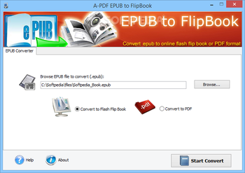 A-PDF EPUB to Flipbook screenshot