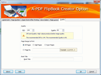 A-PDF FlipBook Creator screenshot