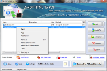 A-PDF HTML to PDF screenshot 2
