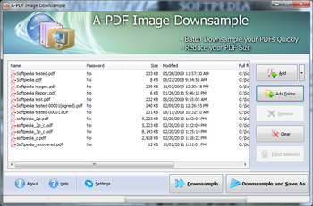 A-PDF Image Downsample screenshot