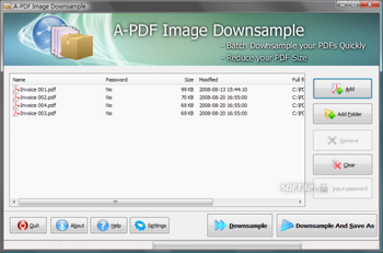 A-PDF Image Downsample screenshot 3
