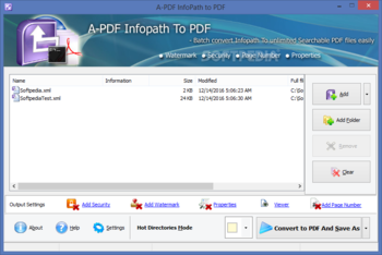 A-PDF InfoPath to PDF screenshot