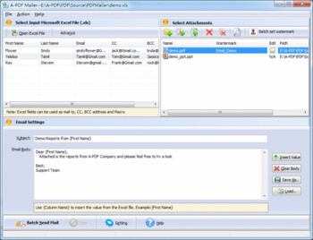 A-PDF Mailer screenshot