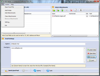 A-PDF Mailer screenshot 2