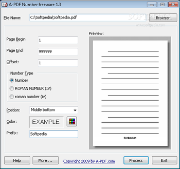 A-PDF Number screenshot