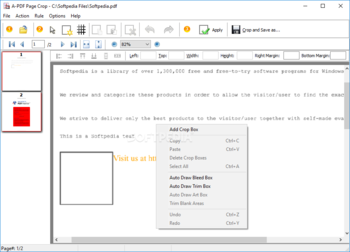 A-PDF Page Crop screenshot