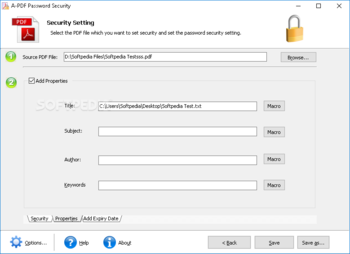 A-PDF Password Security screenshot 3