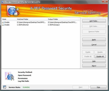 A-PDF Password Security Service screenshot 3