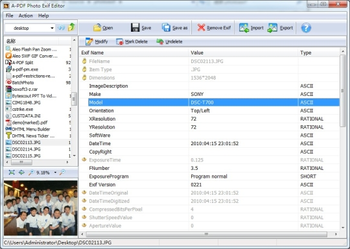 A-PDF Photo Exif Editor screenshot