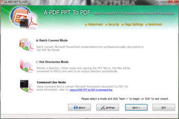 A-PDF PPT to PDF screenshot