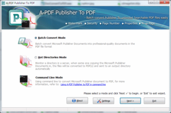 A-PDF Publisher to PDF screenshot