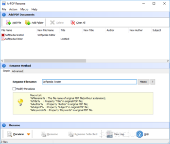 A-PDF Rename screenshot